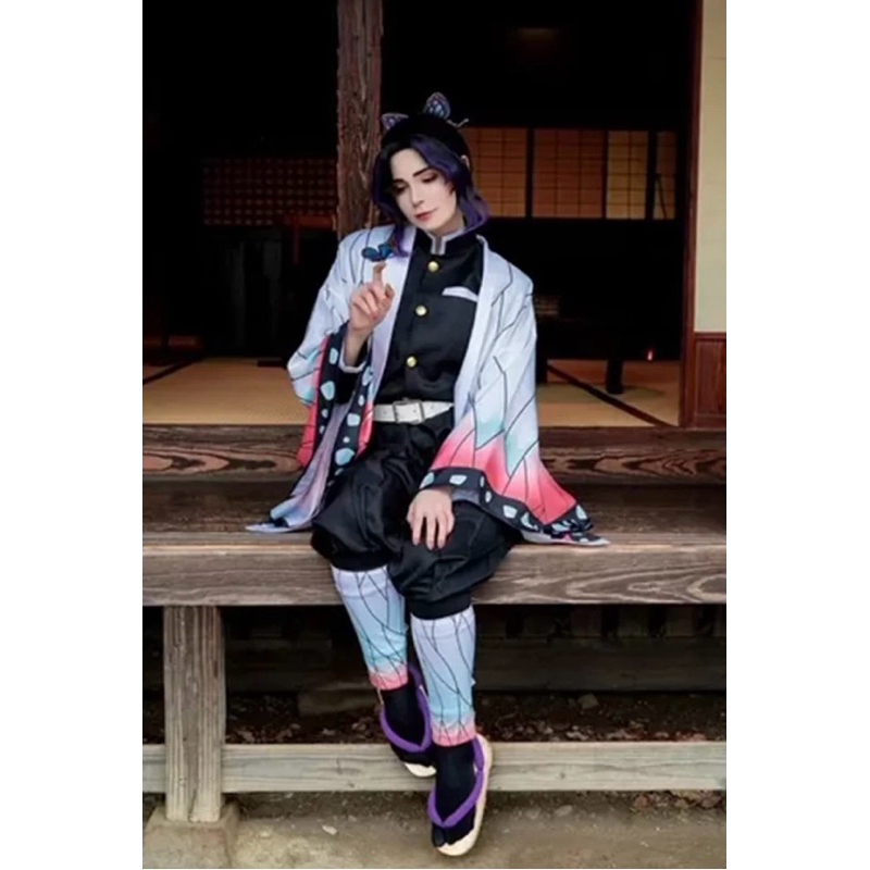 Capa SHINOBU Kimetsu No Yaiba Cosplay Adulto