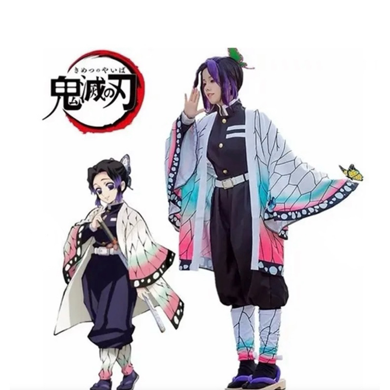 Capa SHINOBU Kimetsu No Yaiba Cosplay Adulto