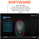 Mouse Gamer Jogo Ergonômico 8000dpi Óptico Com Fio Led Rgb Usb Pc Computador Branco Preto Titorion