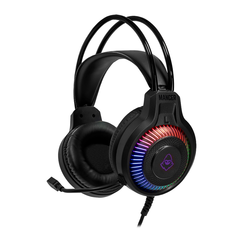 Headset Gamer Mancer Twilight S, Rainbow, Drivers 40mm, Preto, MCR-TLTS-RGB01