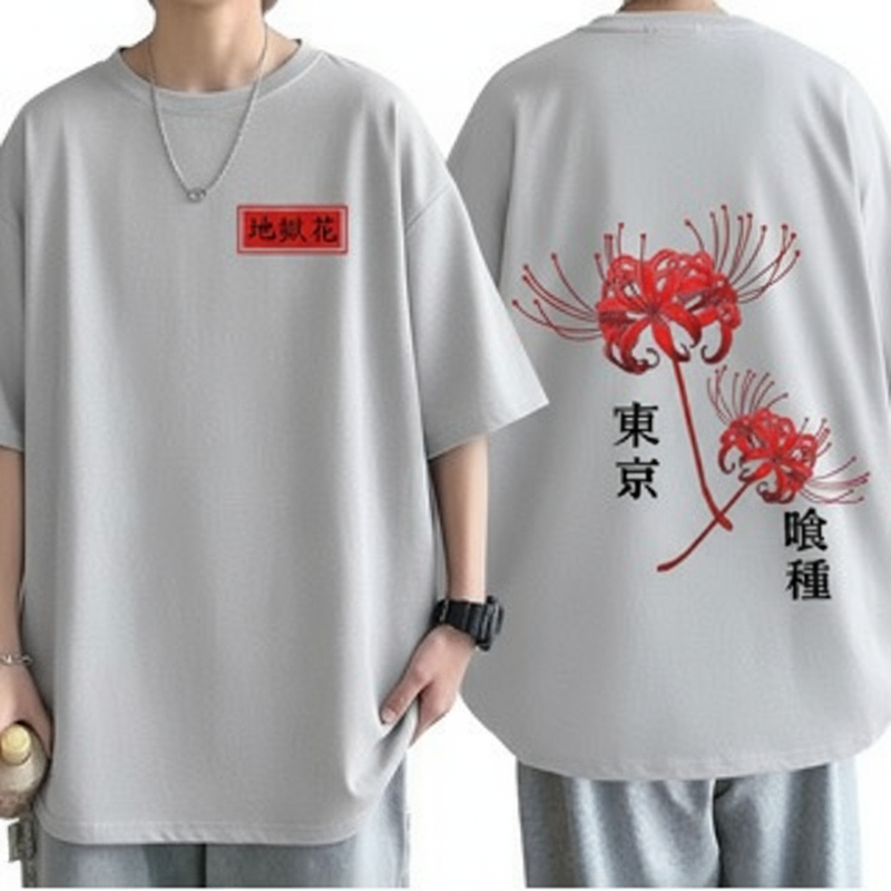 Camiseta Unissex Tokyo Lily Anime Japonês Graphic Print