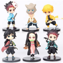 conjunto q versão demon slayer sentado fantasma boneca tanjiro inosuke zenizu figura de ação modelo brinquedos boneca