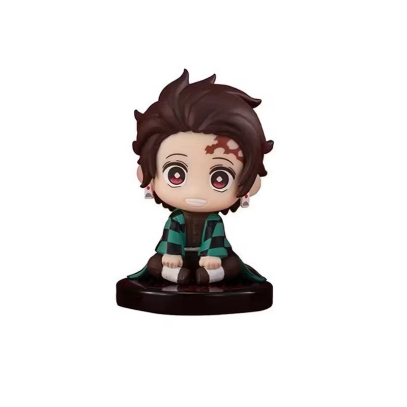 conjunto q versão demon slayer sentado fantasma boneca tanjiro inosuke zenizu figura de ação modelo brinquedos boneca