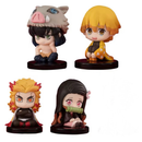 conjunto q versão demon slayer sentado fantasma boneca tanjiro inosuke zenizu figura de ação modelo brinquedos boneca