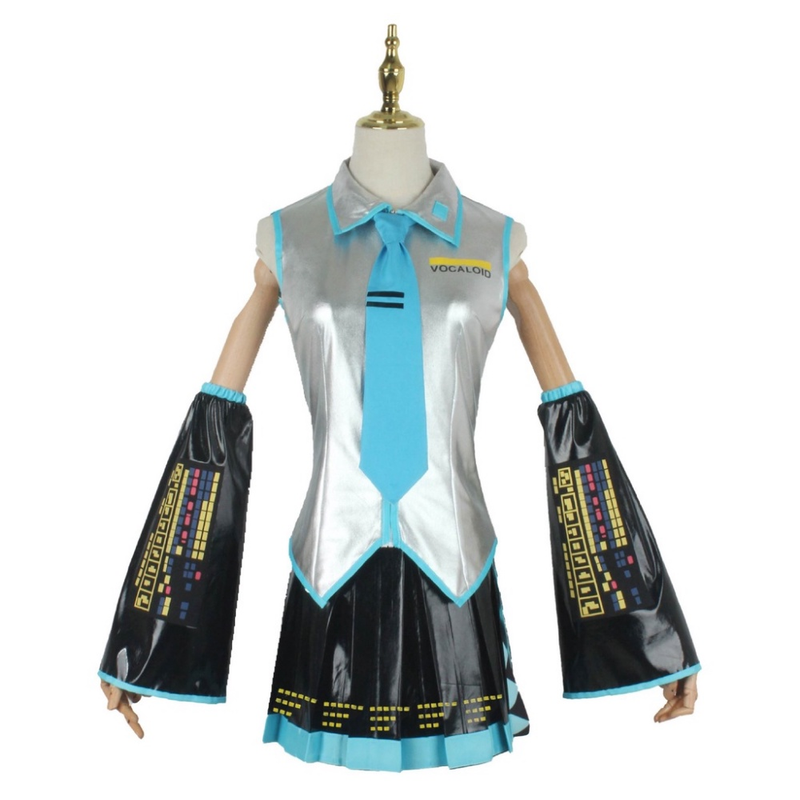 Miku Cosplay Hatsune Vestido De Fantasia Conjunto Completo De Halloween Adulto Feminino Para Mulheres