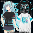 Hatsune Miku Anime Camiseta De Manga Curta Shorts Terno Vocaloid Roupas Masculinas E Femininas