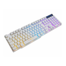 Kit Mouse e Teclado Gamer Branco - K-Mex KMW52+MOA8 Rainbow