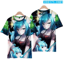 Hatsune Miku Anime Camiseta De Manga Curta Shorts Terno Vocaloid Roupas Masculinas E Femininas
