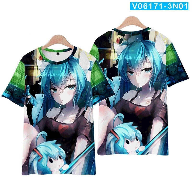 Hatsune Miku Anime Camiseta De Manga Curta Shorts Terno Vocaloid Roupas Masculinas E Femininas