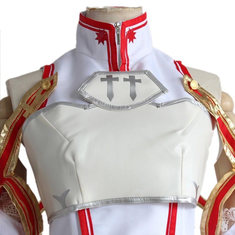 Anime Yuuki Asuna Traje SAO Cosplay Vestido Uniforme Completo Terno Lolita Espada Arte On-Line